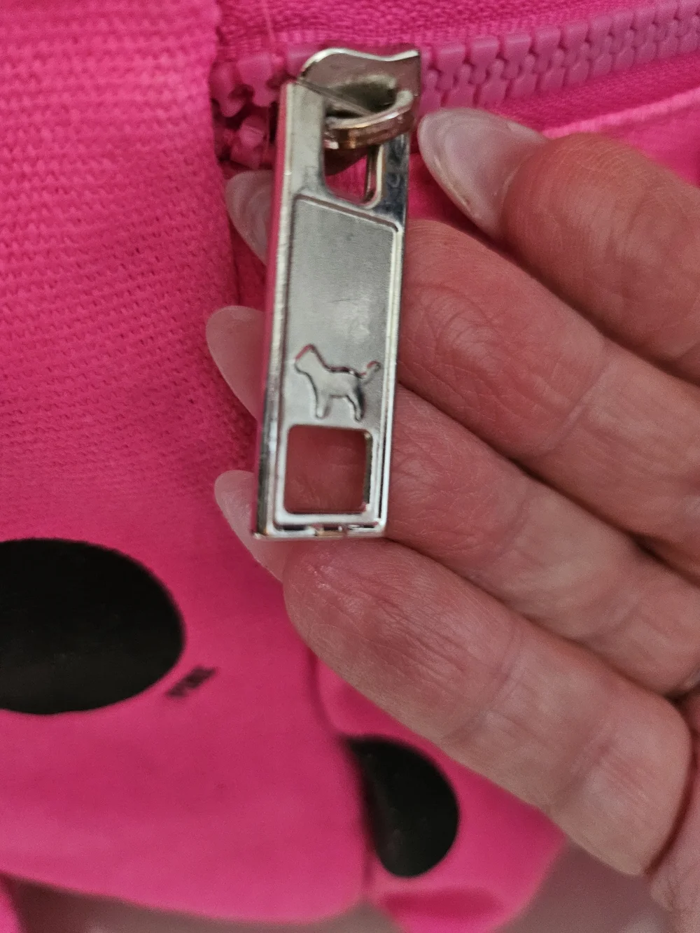 PINK Victoria's Secret Hot Pink Polka Dot Backpack